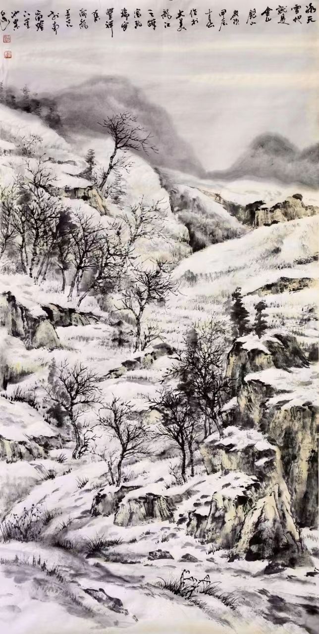 5农工画-张海龙  《冰天雪地金山银山》.jpg